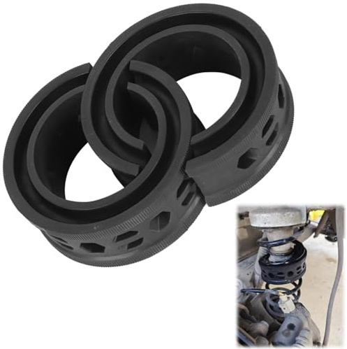 Tissting Amortiguador de Vibración, Amortiguador de Parachoques de Resorte de Goma 14x14x5 cm para Automóvil, Kit de Suspensión Antivibración para Conducción Suave y Protección en Cualquier Terreno