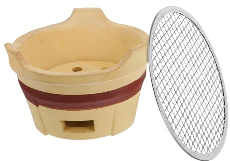 HAKIDZEL Outdoor Barbecue Grill Old-fashion Clay Stove Tabletop Bbq Stove Pottery Clay for Picnic Outdoor Use Household Barbecue