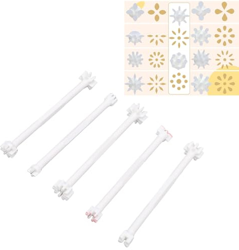 POENVFPO Outils de Pointillés à Double Fin, 5 Pcs Floraux Dotting Art Stylo pour Peinture sur Toile en Papier Tissu Rocks Bricolage Mandala et Ongles Fournitures