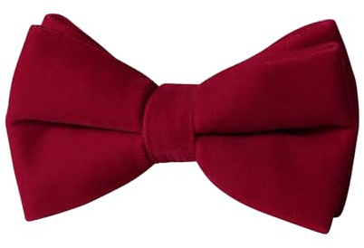 HOULIFE Nœud papillon en velours pour homme réglable pré-noué couleur unie nœuds papillon pour marié fête de mariage formelle (double couche)