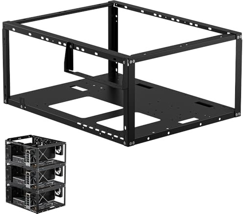 PC Test Bench, Open Air PC Case, Open Frame Computer Chassis, Techbench Server Rack Mount PC Case for ETAX ATX MATX ETAX X79 X99 Micro ATX Motherboards (Stackable)