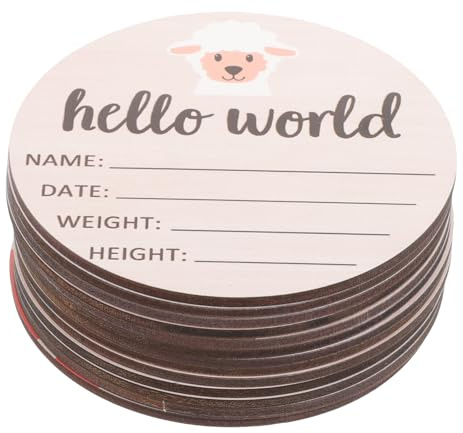 Didiseaon Cartes D'étapes Rondes en Bois pour Bébé 1 Set, Accessoires Photo pour Suivre Croissance et Enregistrer Jalons, pour Baby Shower