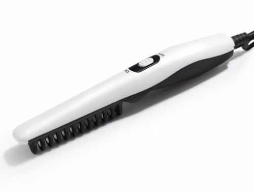 MUSISALY Peigne Lisseur à Barbe Électrique Portable avec Technologie Ionique Chauffante, Caoutchouc et Métal, pour Coiffure Barbe et Cheveux en Salon