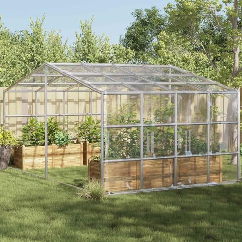 Kaloriko Cubierta para plantas de PVC transparente, 5 x 5 m, con ojales para jardín, bancal y arriate alto, protección de invierno, material de cobertura con protección contra heladas y protección