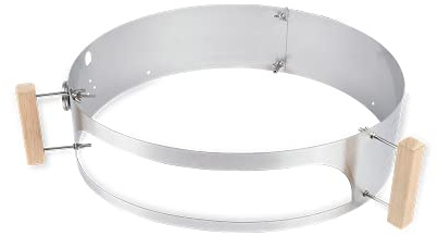 MOESTA-BBQ 10064 Smokin' PizzaRing, Für Grills Ø 67 cm, mit Thermometer | Perfekte Pizza vom Kugelgrill, kompatibel mit Weber, Rösle und Napoleon, für Flammkuchen, Brot und Teigwaren, hitzebeständig