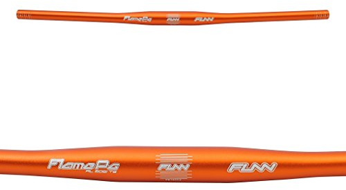 Funn Flame PG Mountain Bike Handlebar with Bar Clamp 31.8mm and Width 710mm, Tough and Lightweight Alloy Riser Handlebar for MTB, BMX and Road Bike (Orange)