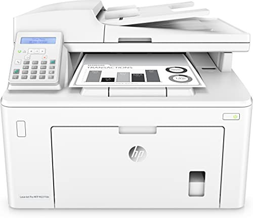 HP LaserJet Pro MFP M227fdn G3Q79A, Impresora Láser Multifunción, Imprime, Escanea, Copia y Fax, Ethernet, USB 2.0 de alta velocidad, HP Smart App, Apple AirPrint, Panel de Control LCD, Blanca