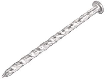 sourcing map Spirale Pont Clou Acier Inox Clou Spirale Tige 62mmx3mm(LxD) 50Pcs