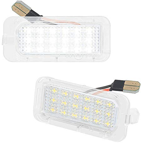 MbuyDIY LED License Plate Light Lamp Assembly Compatible with Explorer Escape Fusion Fiesta Edge Expedition Lincoln MKC 6000K White, Pack of 2