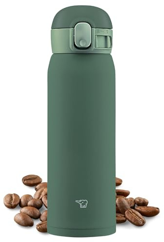 Zojirushi SM-WA48-GD Water Bottle, One-Touch Stainless Steel Mug, Seamless, 1.6 fl oz (0.48 L), Khaki
