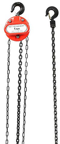 1 Ton Manual Lever Hoist, Hardened Alloy Steel Lifting Chain Hoist Accessory, 1T Chain Puller Block Fall Chain Hoist with Hook, 3m Chain Block Lifting Hoist Hand Tool for Workshop, Garage, Factories