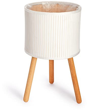 Paco Home Blumentopf Übertopf Natur Rattan Set mit Folieneinsatz Pflanzentopf Auslaufsicher Groß für Zimmerpflanzen, Farbe:Weiß, Sets:2pcs Set/Design 4