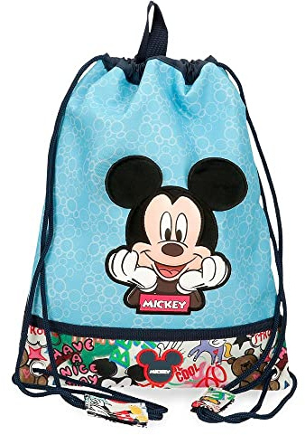 Disney Mickey Be Cool Bolsa de Merienda Azul 27x34 cms Poliéster