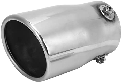 Embout D'échappement en Acier Inoxydable argenté | Entrée 76 Mm Sortie 89 Mm | Silencieux de Voiture Universel