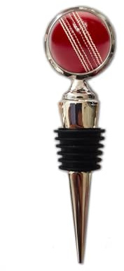 Cricket Ball Wine Bottle Stopper Polished Metal Birthday Gift R385