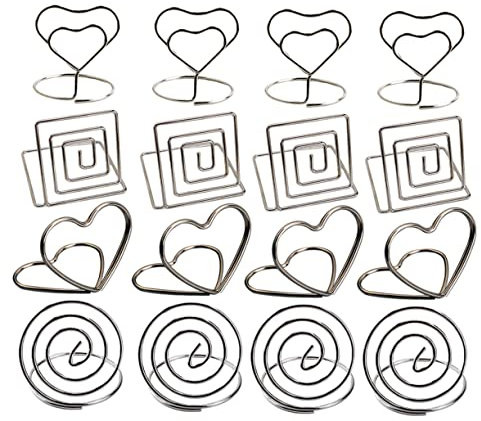 HONMEET Tischhalter Mit Klammern Tischnummernhalter Für Hochzeitsbedarf Memoklammern Als Dekoration