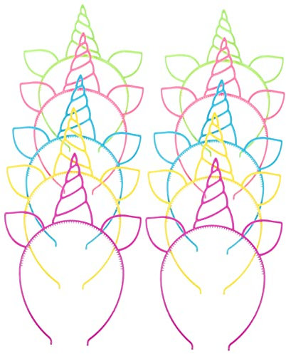 KITANDOVE 10stücke Teiliges Bunte Einhorn Haarreifen Für Halloween Dekorative Kopfband Accessoires Für Kindergeburtstage Und Cosplay Für Partys Und Mit Freunden