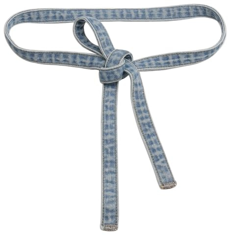 Inzegao Denim-Taillengürtel für Damen, zum Selbstbinden, Taillenband für Hosen, Jeans, Kleid