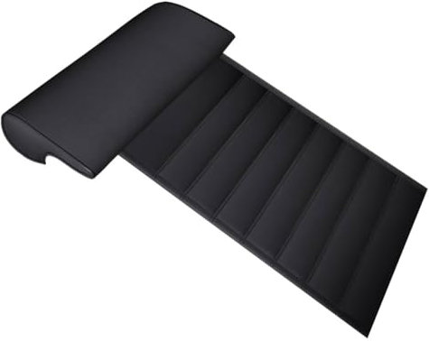 HBDTNTKF Auto Erweitertes Sitzkissen Für M-G ZS EV 2019-2023, Seat Modification Leg Rest Beinstütze Kissen Kniepolster Komfort Cushion Innere Zubehör,A/Stripes-Black
