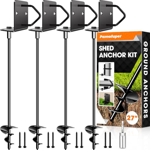 Lot de 4 ancrages au Sol à Visser de pour Trampoline – Kit d'ancrage
