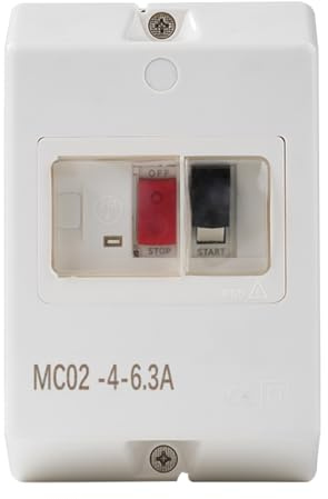 DewinLVD Disjoncteur Moteur 4-6.3A, Disjoncteur 380V Triphasé, MC02 | Disjoncteur Exterieur Etanche, Interrupteur de Protection de Disjoncteur Moteur Triphasé pour La Protection des Circuits