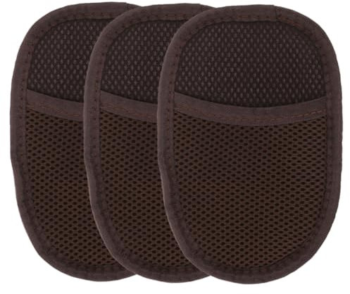 Gatuida 3pcs Shoe Polishing Gloves Set Soft Lambswool Texture for Shoes Shine and Buffing Black Small Size Care for Leather and Car Interior Cleaning