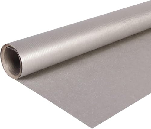 Papiertiger Farbiges Kraftpapier auf Rolle, ideal für Geschenkideen und Bastelprojekte (Silber, 1 Rolle 3m x 70cm)