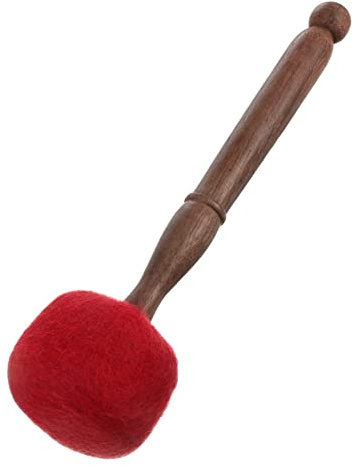 Vaguelly Palillo para Cuenco Tibetano de Meditación Color Rojo, Material Sintético, Cómodo y Fácil de Sostener para Amantes Budistas