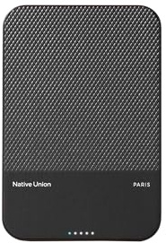 Native Union (Re)Classic Power Bank | Magnetico - Qi2 MagSafe Compatibile 5000mAh 15W Caricatore Portatile - Cavo USB-C Incluso - Compatibile con iPhone 16, 16 Pro, 16 Pro Max, AirPods & Altro (Nero)