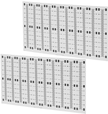VILLFUL Set 2 Pezzi Righello Adesivo in Pvc Resistente Con Scala 5-0-5 Cm, Nastro Metrico Autoadesivo Per Banco Da Lavoro e Tavolo Da Disegno, Misurazione Precisa e Applicazione Semplice