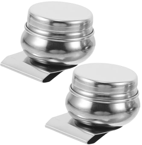 Homoyoyo 2piezas Olla Para Lavar Cepillos De Acero Inoxidable Unidades Vaso Portátil Con Clip Para Exteriores Herramienta De De Suministros De Para Artistas