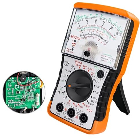 1 multimètre à aiguille S472, multimètre analogique 1000 V, testeur de tension AC/DC, résistance de courant, aiguille universelle(S472-PRO)