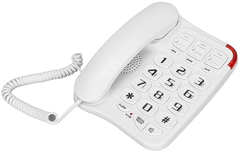 Tonysa Téléphone Fixe Filaire pour Personnes âgés, Sonnerie Amplifee à Gros Boutons Prix en Charge du télé