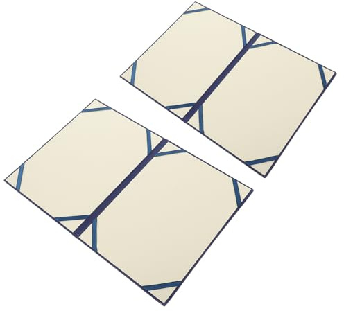 Gatuida Carpeta Azul para Documentos A4 Doble Cara Ranuras en Esquinas Portacertificados Estilo Libro para Diplomas y Certificados de Graduación Tamaño 15×21 CM 2 Unidades