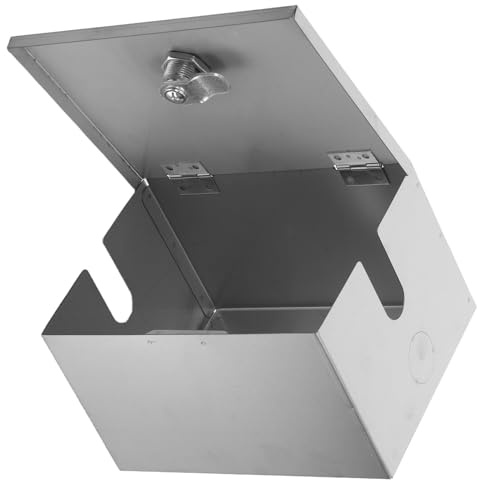Ipetboom Scatola Protezione Presa Elettrica Esterna Antifurto in Acciaio Inox Resistente alle Intemperie Serratura per Giardino e Uso Industriale