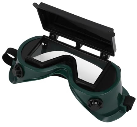 Occhiali da saldatura, copertura completa per gli occhi, 20 cm, occhiali di protezione per gli occhi, occhiali di sicurezza con oscuramento automatico, per saldatura ad elettrico, taglio e
