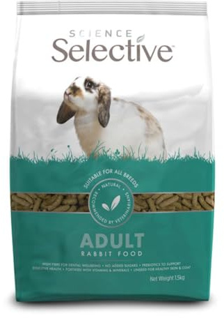 Supreme Petfoods Science Selective Adult Rabbit, Cibo per conigli adulti, 1.5 Kg