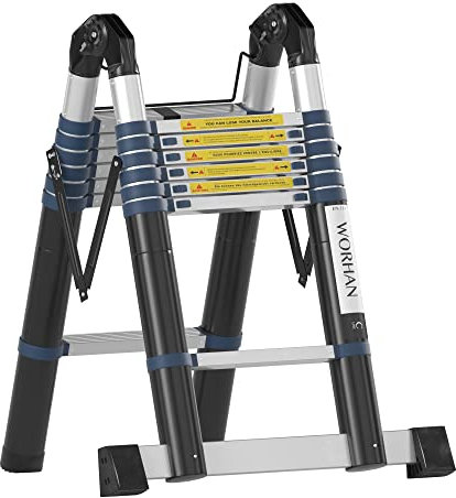 WORHAN SCALA 4.4m TELESCOPICA CAVALLETTO ESTENSIBILE ALLUMINIO 440cm K4.4C