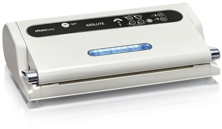 Magic Vac, Axolute, Macchina Sottovuoto Alimenti Multifunzione Professionale, per Sacchetti Sottovuoto e Cottura, con Potente Motore e Kit Sottovuoto Alimenti, Brevettata, Made in Italy, Bianca