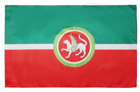 AZ FLAG Drapeau République du Tatarstan 150x90 cm Polyester 100D Fourreau | Usage intérieur et extérieur Drapeau décoratif des Tatars coutures doubles et bords renforcés avec fourreau pour mât