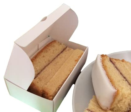 20 Quality White Single Slice cake favour boxes Perfect size 120x90x35mm