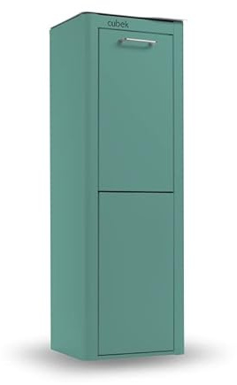 DON HIERRO - Poubelle cuisine de tri sélectif CUBEK, 2 compartiments de 20 litres.-Turquoise