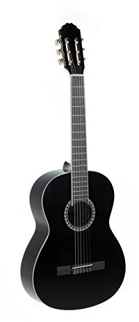 GEWA guitare de concert, guitare Basic, corps en tilleul, touche en bois de pakka, mécaniques chromées, 1/4 noir