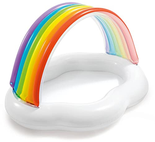 Intex Piscine Gonflable avec Toit Nuage Arc-en-Ciel Baby 57141NP