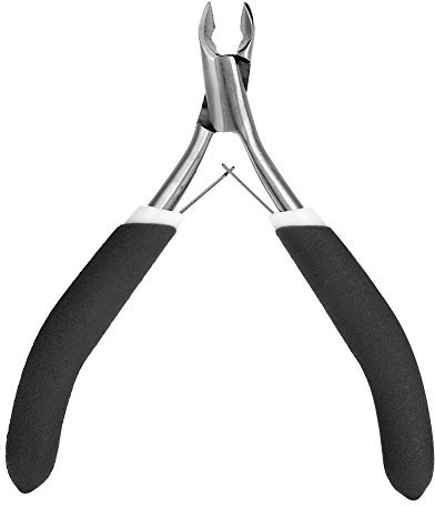 Pince à cuticules, ciseaux professionnels pour peaux mortes en acier inoxydable - outil de soin des ongles pour manucure et pédicure à la maison/spa/salon(Noir)