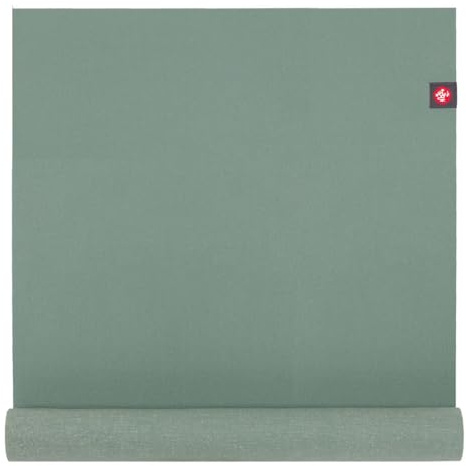 Manduka eKO Superlite Yoga Mat for Travel - Lightweight, Easy to Roll and Fold, Durable, Non Slip Grip, 1.5mm Thick, Leaf Green, 71 x 24