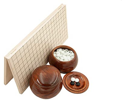 Hebsacker Verlag - Go-Set »Standard« mit Holz-Klappbrett, Glassteinen und Holzdosen