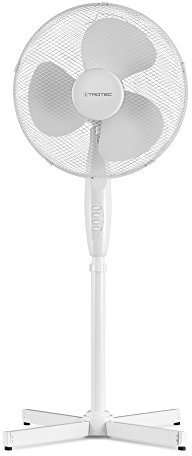 TROTEC Standventilator TVE 16 – 50 Watt, oszillierend 90°, 3 Stufen, Ø 40 cm, höhenverstellbar