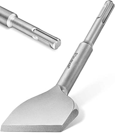 Pinava® Fliesenmeißel SDS Plus Meißel - ROBUST Line - 165x75mm breit für Bohrhammer - Flachmeißel abgewinkelt, 42CrMo Spezialstahl - Langlebig & scharf - Für Fliesen, Fliesenkleber, Heimwerken