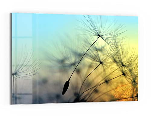 DEQORI Glas-Magnettafel | 60x40 cm groß | Motiv Schirmchen in Abendsonne | Memo-Board aus Glas | Magnetboard inkl. Magnete, Stift & Tuch für Küche & Büro | Tafel magnetisch & beschreibbar